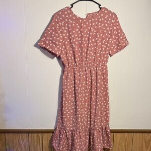 Charming Pink Floral Kids Dress